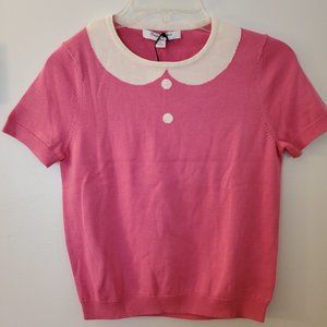 Brooks Brothers Fleece Pink Sweater Tee Size L (Girls)